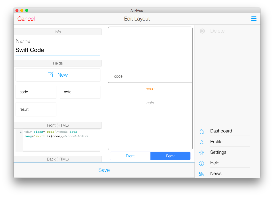 AnkiApp Support What Are Layouts 